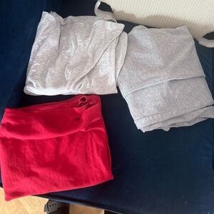 Time and Tru Burgundy, grey Maternity 2 tank Top and grey pant